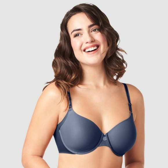 Warner's Women's Bra 40D Blue Simply Perfect Smoothes Underarm Bulge Underwire - Picture 1 of 10